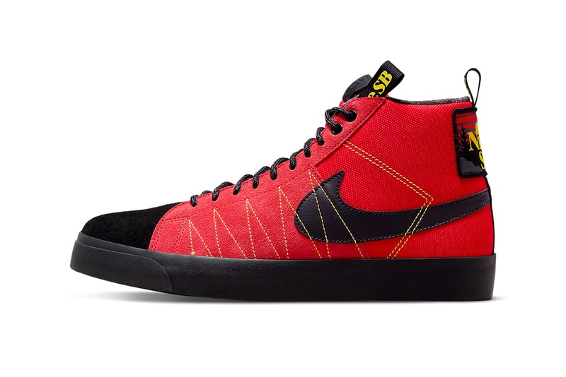 nike sb blazer mid acclimate red black yellow DC8903 601 release date info store list buying guide photos price 