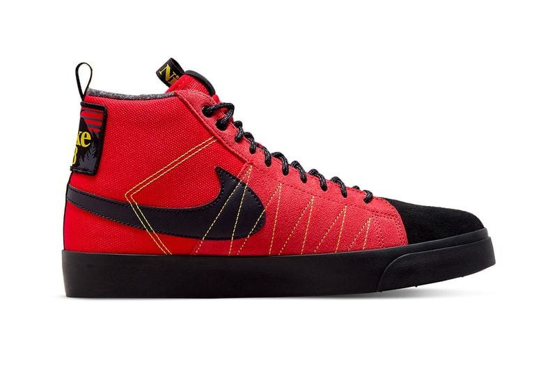 nike sb blazer mid acclimate red black yellow DC8903 601 release date info store list buying guide photos price 