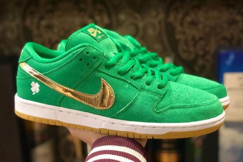 nike sb dunk low st patricks day green gold white release info date store list buying guide photos price 
