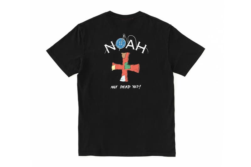 Noah not dead yet capsule tshirt longsleeve jeans upcycle kytoto crest kyokuro dying chinos no color transfer noah clubhouse harajuku noah noodle shop osaka release info