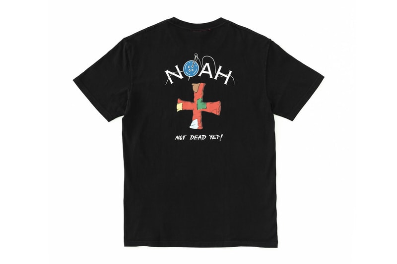 Noah not dead yet capsule tshirt longsleeve jeans upcycle kytoto crest kyokuro dying chinos no color transfer noah clubhouse harajuku noah noodle shop osaka release info