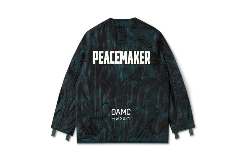 OAMC Fall/Winter 2021 Clouded Peacemaker Liner Jacket Luke Meier Release Information Drop Date Closer First Look Surplus M-65 Military Green Dark Jade