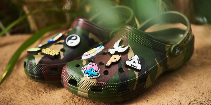 palace skateboards crocs classic clog camouflage winter holiday 2021 release details information