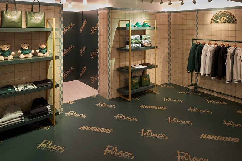 palace skateboards harrods knightsbridge details dates pop up shop london opening times first look collaboration food varsity jacket