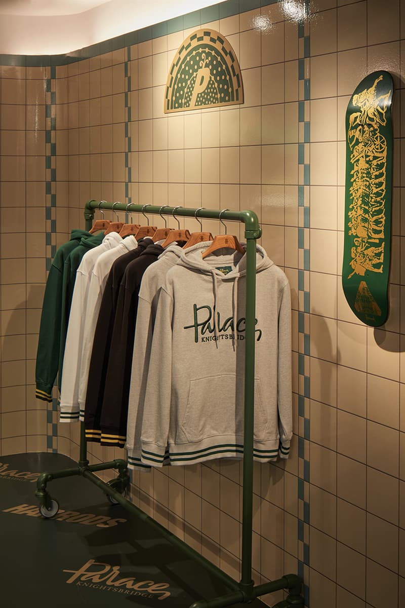 palace skateboards harrods knightsbridge details dates pop up shop london opening times first look collaboration food varsity jacket