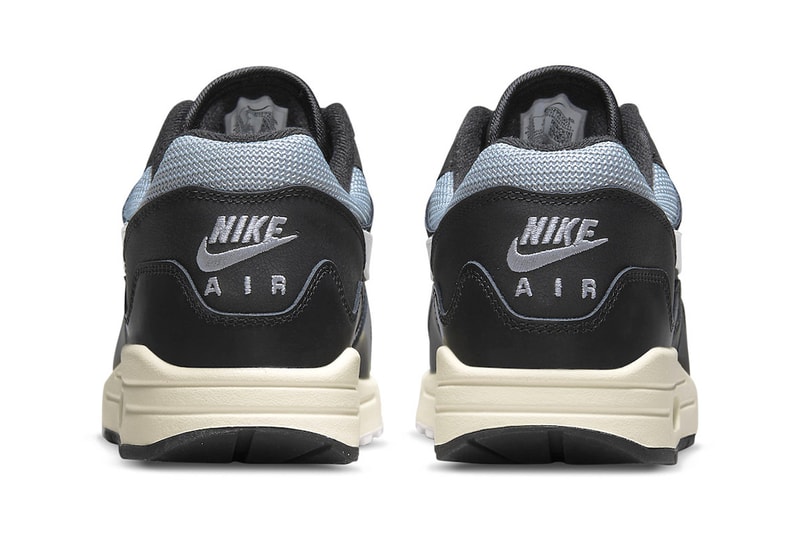 Take an Official Look at the Patta x Nike Air Max 1 Black monarch noise aqua rush maroon grayscale synthetic mesh coconut midsoles tracksuit graphic tees december 10 snkrs union la release info official images DH1348-001