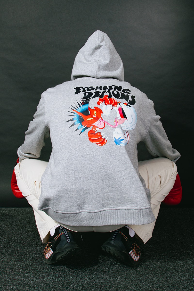 pot meets pop ican harem ykha amelz phantasien apperel capsule collection denim jacket pullover hoodie graphic tees