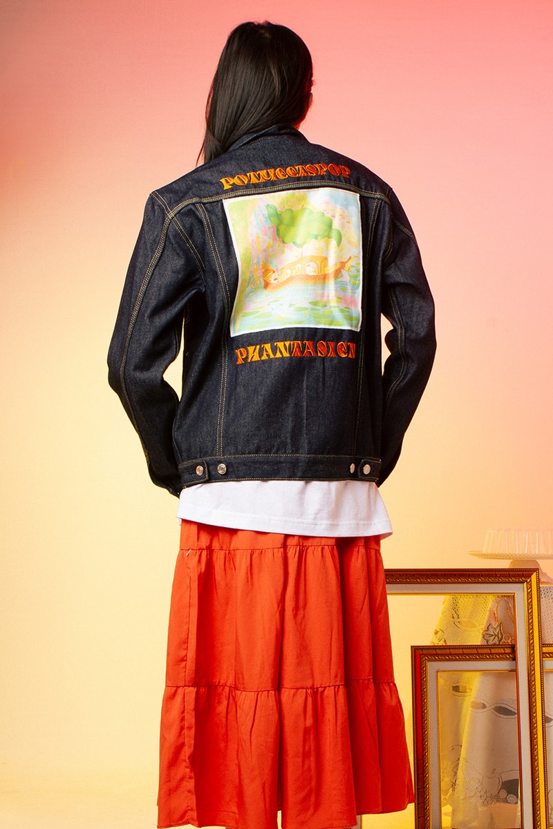 pot meets pop ican harem ykha amelz phantasien apperel capsule collection denim jacket pullover hoodie graphic tees
