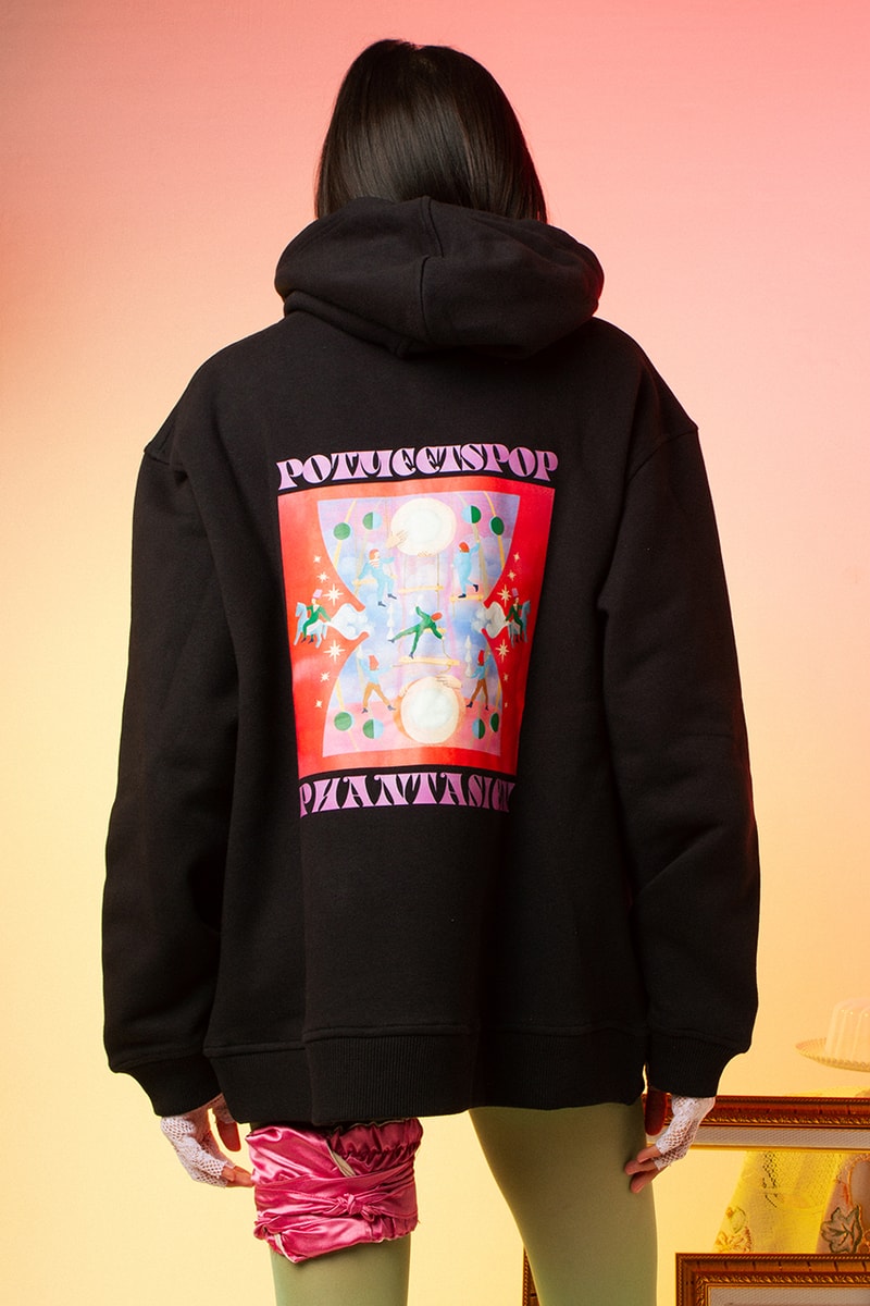 pot meets pop ican harem ykha amelz phantasien apperel capsule collection denim jacket pullover hoodie graphic tees