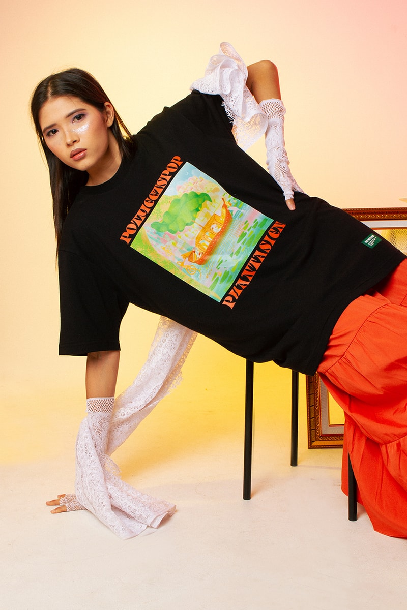 pot meets pop ican harem ykha amelz phantasien apperel capsule collection denim jacket pullover hoodie graphic tees