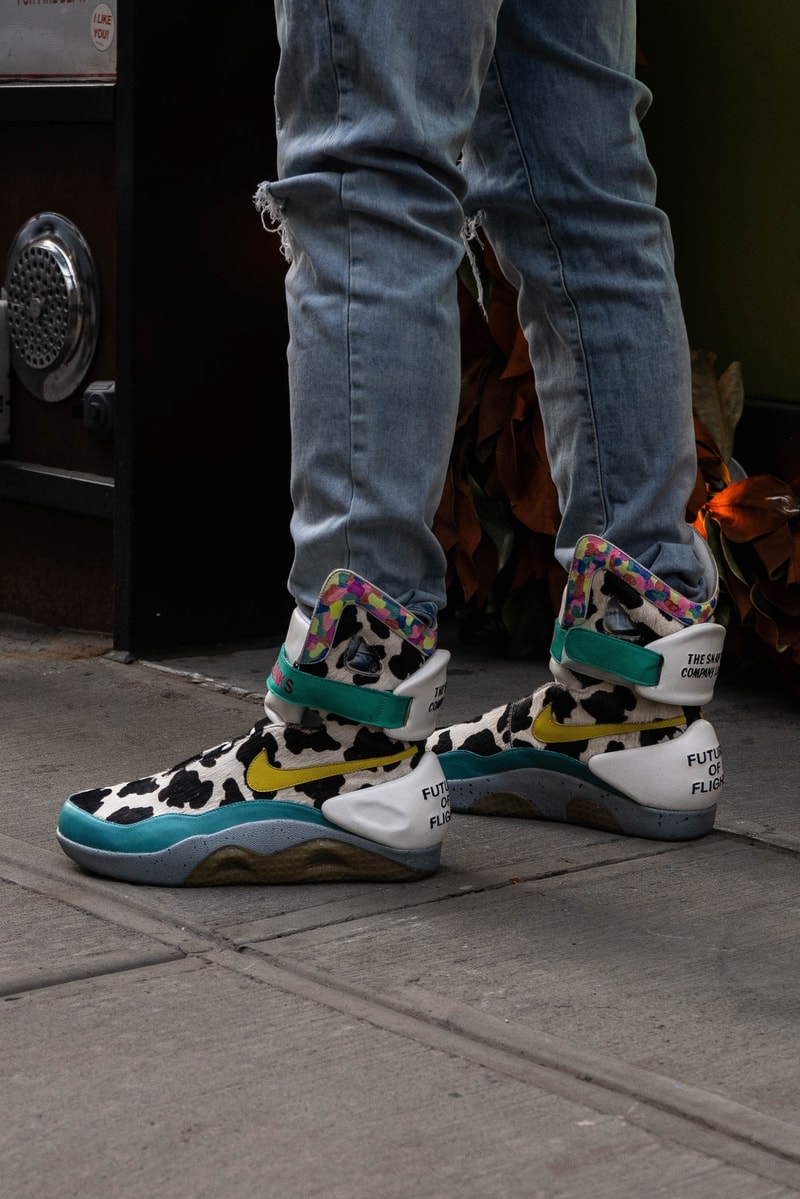 Brooklyn Custom Kicks and The Mack Complex, Design of the Air Mag Sneaker by Brooklyn Based Designer Ben Haber, Air Mag X Chunky Dunky Theme, Auction of the Air Mag 1/1 Pair Rarible at 12 A.M. EST on January 1, 2022