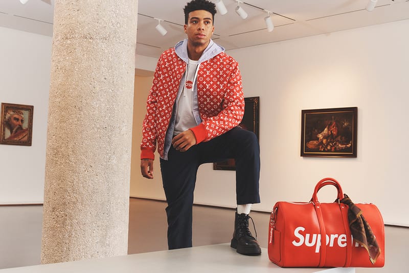 Sold at Auction Unauthenticated Louis Vuitton Supreme Duffle Bag