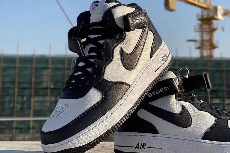 stussy nike air force 1 mid black white release info date store list buying guide photos price 