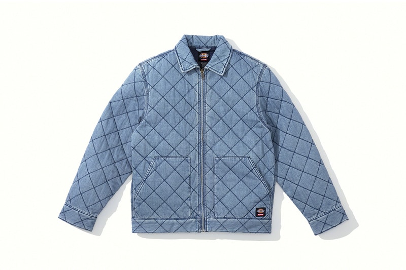 supreme dickies fall 2021 workwear quilted denim release details information 