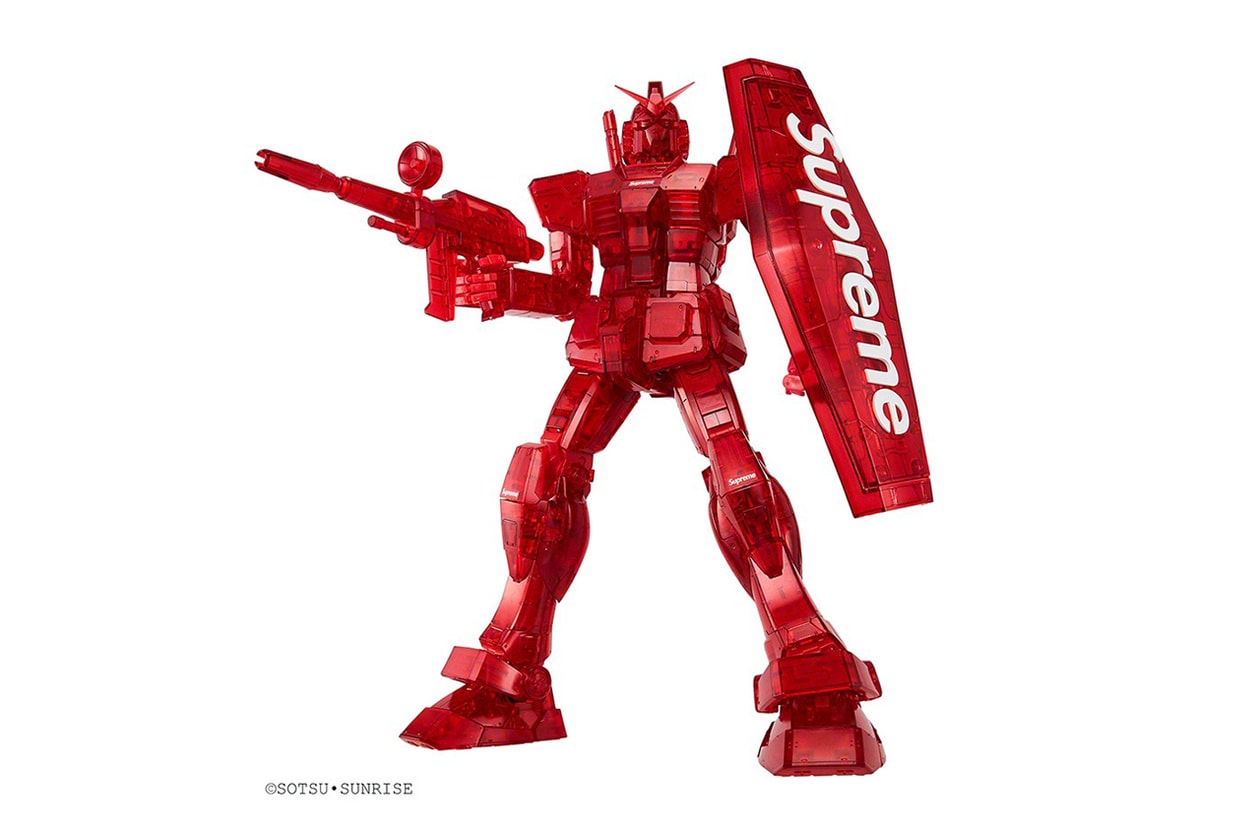 A Look Back on Gundam's Most Significant Brand Collaborations bape supreme bandai namco fragment design hiroshi fujiwara phantaci scuderia alphatauri collaboration collabs aape shanghai