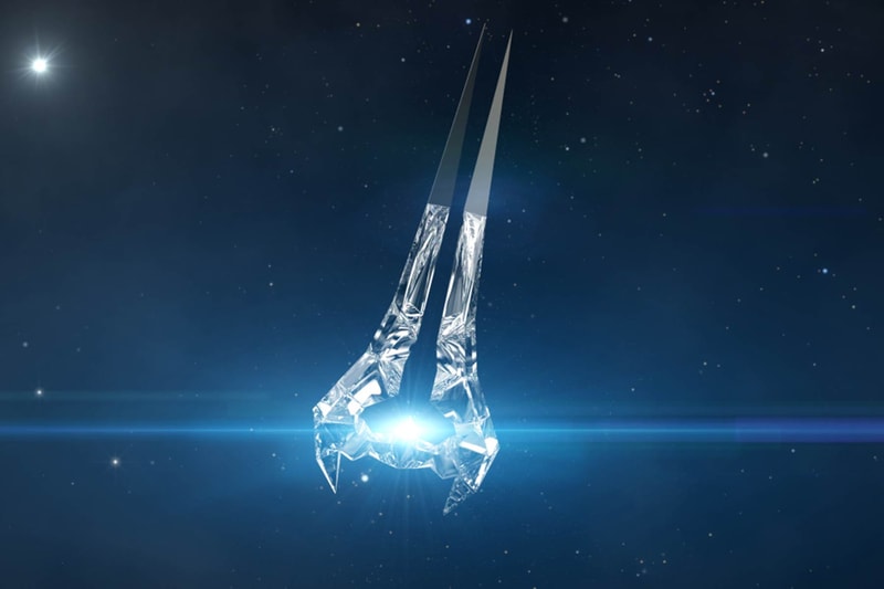 Swarovski Xbox Halo 20th anniversary Halo Infinite collection  343 Industries Mjolnir helmet Energy Sword crystal