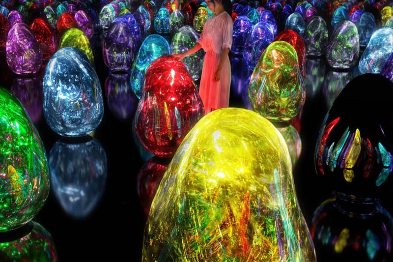 Watch teamLab’s “Resonating Microcosms of Life - Solidified Light Color”