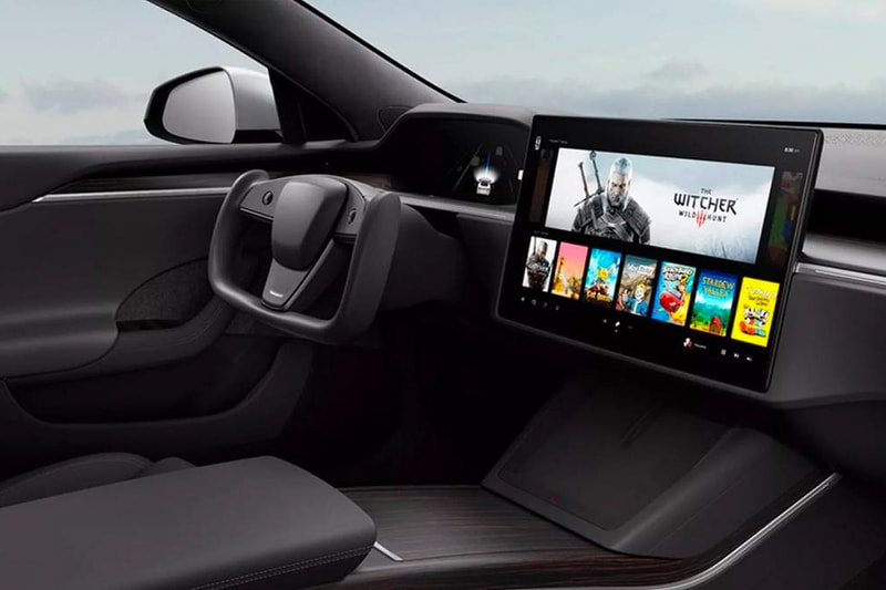 Tesla Sends Update To Remove Game Playing While Driving witcher 3 cyperpunk 2077 passenger play electric vehicles evs bitcoin elon muskc