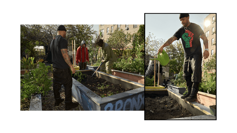 Ghetto Gastro Timberland growth culture food connection Bronx New York all-new Men’s & Women’s GreenStride collection Bruckner Mott Haven Community Garden Jon Gray Lester Walker and Pierre Serrano eco friendly 75% renewable sugar cane natural rubber rugged, lightweight and durable