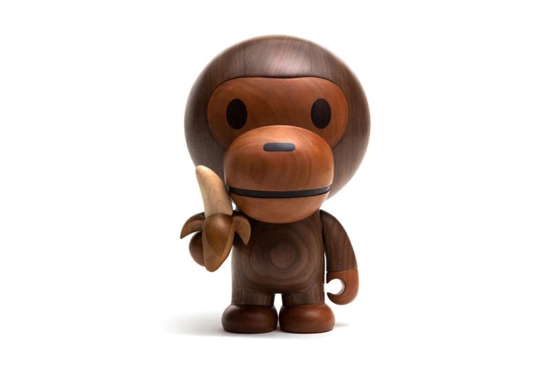 TOYQUBE x BAPE 'Wooden Milo' Sculpture Art