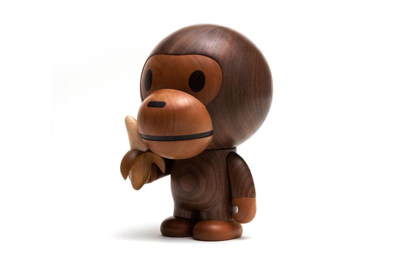 TOYQUBE x BAPE 'Wooden Milo' Sculpture Art