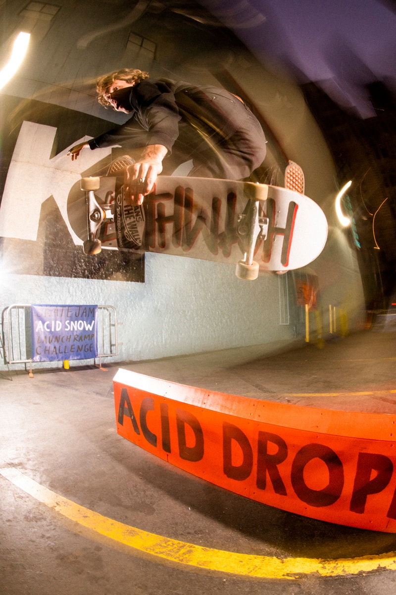 channel 66 vans skate hi lx slip on splattered paint color block skating acid snow and sport collaboration 