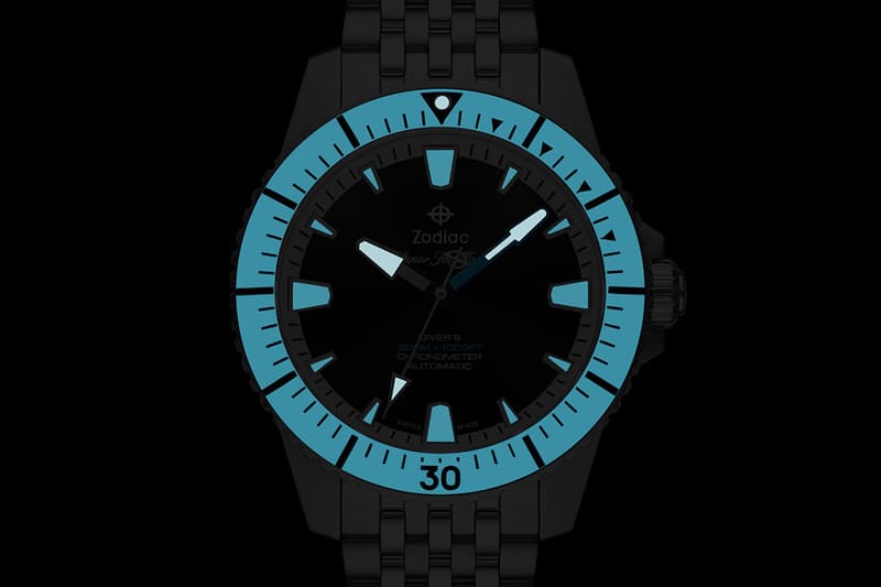 Zodiac Watches Mimics Creatures From The Deep With Luminous Super Sea-Wolf Pro-Diver Mainline Series of Diver's Watches