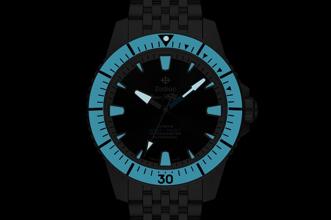 Zodiac Watches Mimics Creatures From The Deep With Luminous Super Sea-Wolf Pro-Diver Mainline Series of Diver's Watches