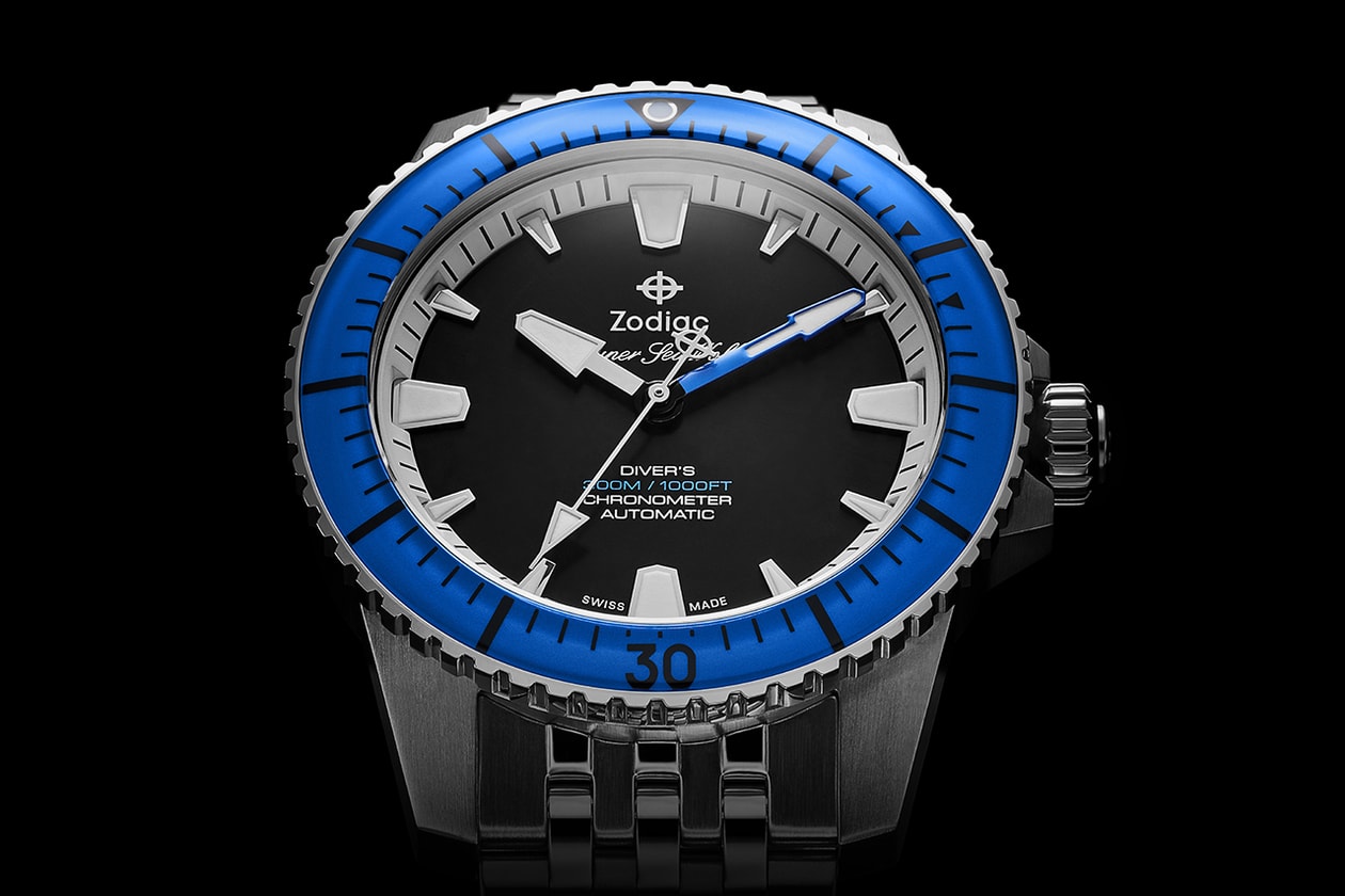 Zodiac Watches Mimics Creatures From The Deep With Luminous Super Sea-Wolf Pro-Diver Mainline Series of Diver's Watches