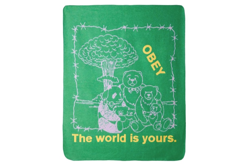 Aabe X OBEY Team Up for a Series of Graphic Blankets Design