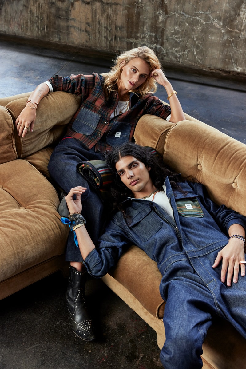 Lee x Pendleton Teases Bespoke Heritage Collection Pendleton Woolen Mills Storm Rider Union-Alls Lee 101 Cone Denim’s White Oak Mill Plaid Jackets Denim Long Sleeves Woolen Blanket Greensboro Wool Shirts Button Up