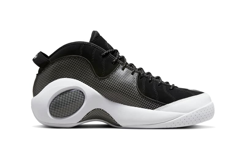 Nike Air Zoom Flight 95 Returns in OG Black Metallic Colorway Jason Kidd Eriv Avar DM0523-001 Air Zoom Flight 95 Zoom Air Cushioning Hanni El Khatib Kobe Bryant Flight Logo Futurist Midsole Rubber Carbon Upper Flyknit