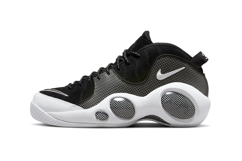 Nike Air Zoom Flight 95 Returns in OG Black Metallic Colorway Jason Kidd Eriv Avar DM0523-001 Air Zoom Flight 95 Zoom Air Cushioning Hanni El Khatib Kobe Bryant Flight Logo Futurist Midsole Rubber Carbon Upper Flyknit