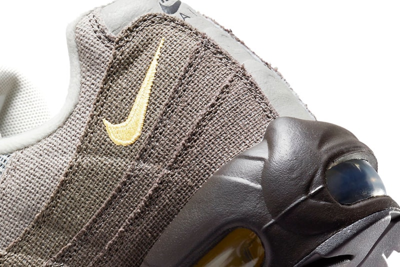Nike Multicolor Air Max 95 Ironstone Sergio Lozano Brown Suede Mesh Overlay Yellow Eye Stays Tiered Side Paneling 