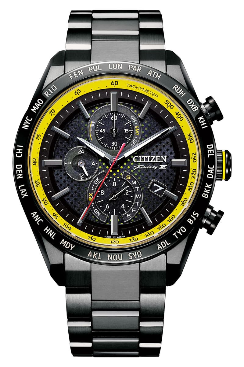 CITIZEN Teases Upcoming Collection With Nissan Fairlady Z Nissan Z Timepieces Watches AT8185-89E AT8185-97E Eco Drive Radio Controlled Technology Japan Ikazuchi Yellow Seiran Blue Solar Powered Light Powered 1969