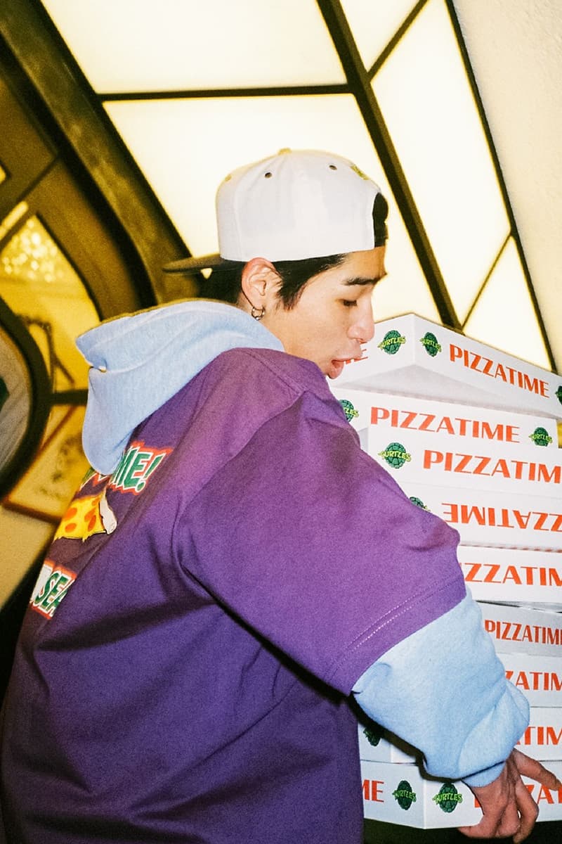 WIND AND SEA Teenage Mutant Ninja Turtles PIZZATIME! PIZZATIME! Tokyo Harajuku Japan Nakameguro Osaka Pizza Plates Napkins Comic Book Nickelodeon Apparel Hoodies T-shirts Long Sleeve Skateboard Deck Kevin Eastman Peter Laird  