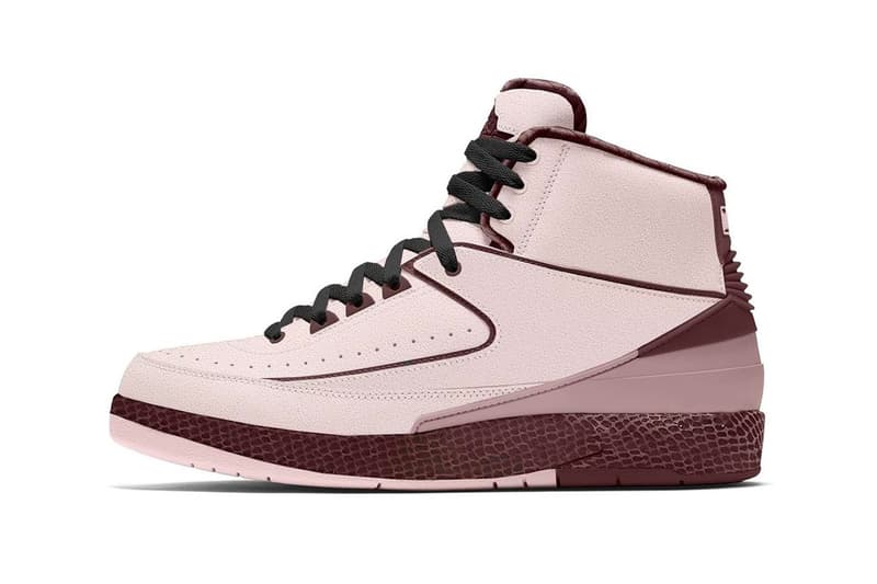 A Ma Maniére Air Jordan 2 Retro SP Sail Black Burgundy Crush Surfaces Info Date Buy Price Mock Up