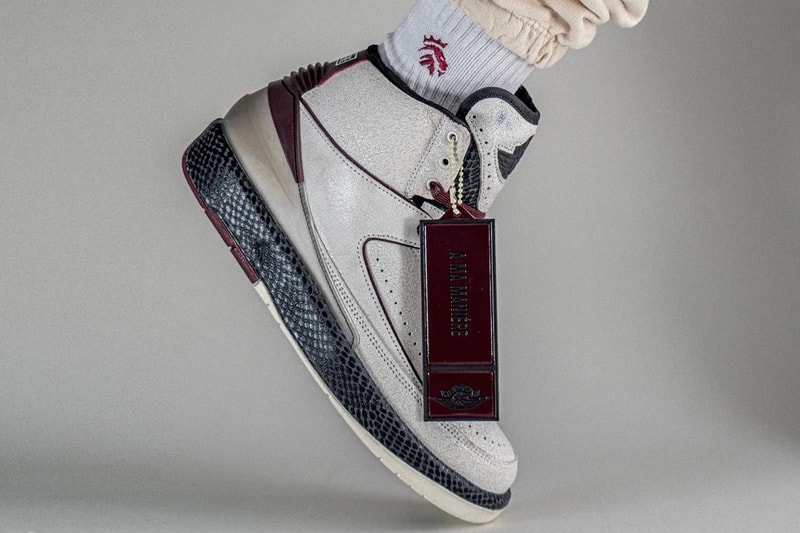 A Ma Maniére Air Jordan 2 SP On-Foot Look Release Info DO7216-100 Date Buy Price Sail Black Burgundy Crush