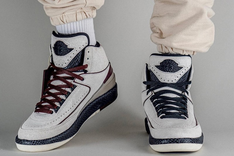 A Ma Maniére Air Jordan 2 SP On-Foot Look Release Info DO7216-100 Date Buy Price Sail Black Burgundy Crush