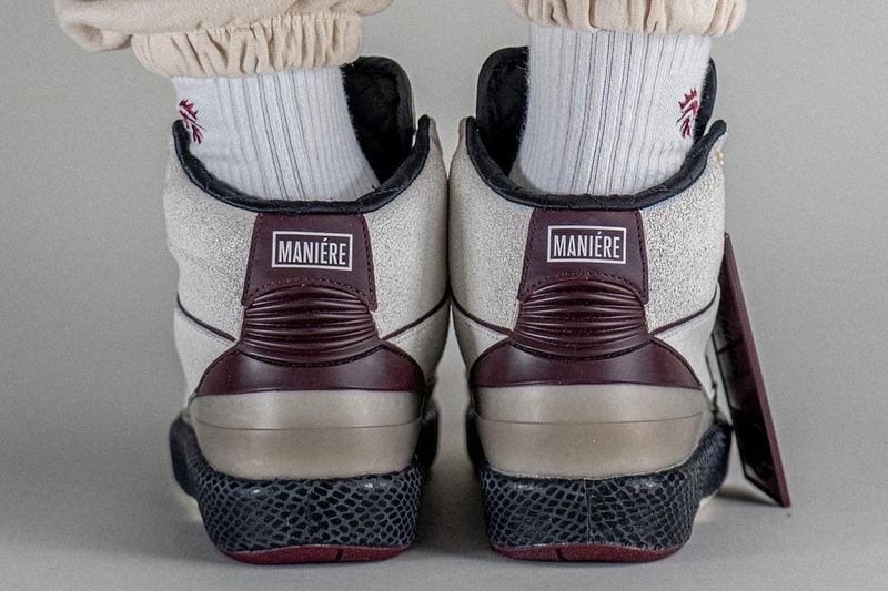 A Ma Maniére Air Jordan 2 SP On-Foot Look Release Info DO7216-100 Date Buy Price Sail Black Burgundy Crush