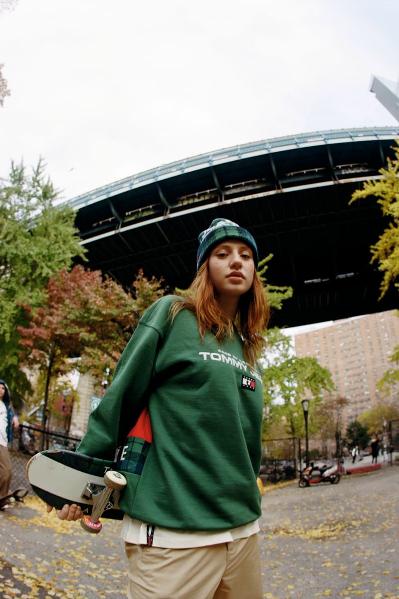 Tommy x AAPE Drops Winter Apparel Collection Tommy Jeans Skateboard Hoodie Beanie Skate Culture AAPE by A Bathing Ape Brandon Scott James Lucinda Jacobson Hank Korsan