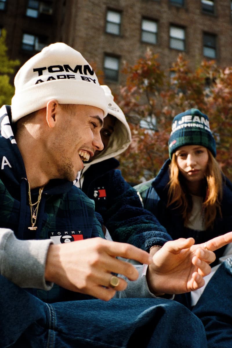 Tommy x AAPE Drops Winter Apparel Collection Tommy Jeans Skateboard Hoodie Beanie Skate Culture AAPE by A Bathing Ape Brandon Scott James Lucinda Jacobson Hank Korsan