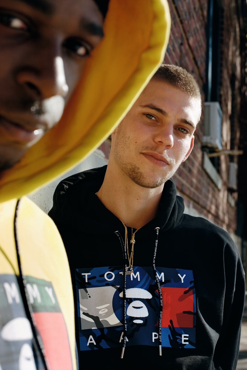 Tommy x AAPE Drops Winter Apparel Collection Tommy Jeans Skateboard Hoodie Beanie Skate Culture AAPE by A Bathing Ape Brandon Scott James Lucinda Jacobson Hank Korsan
