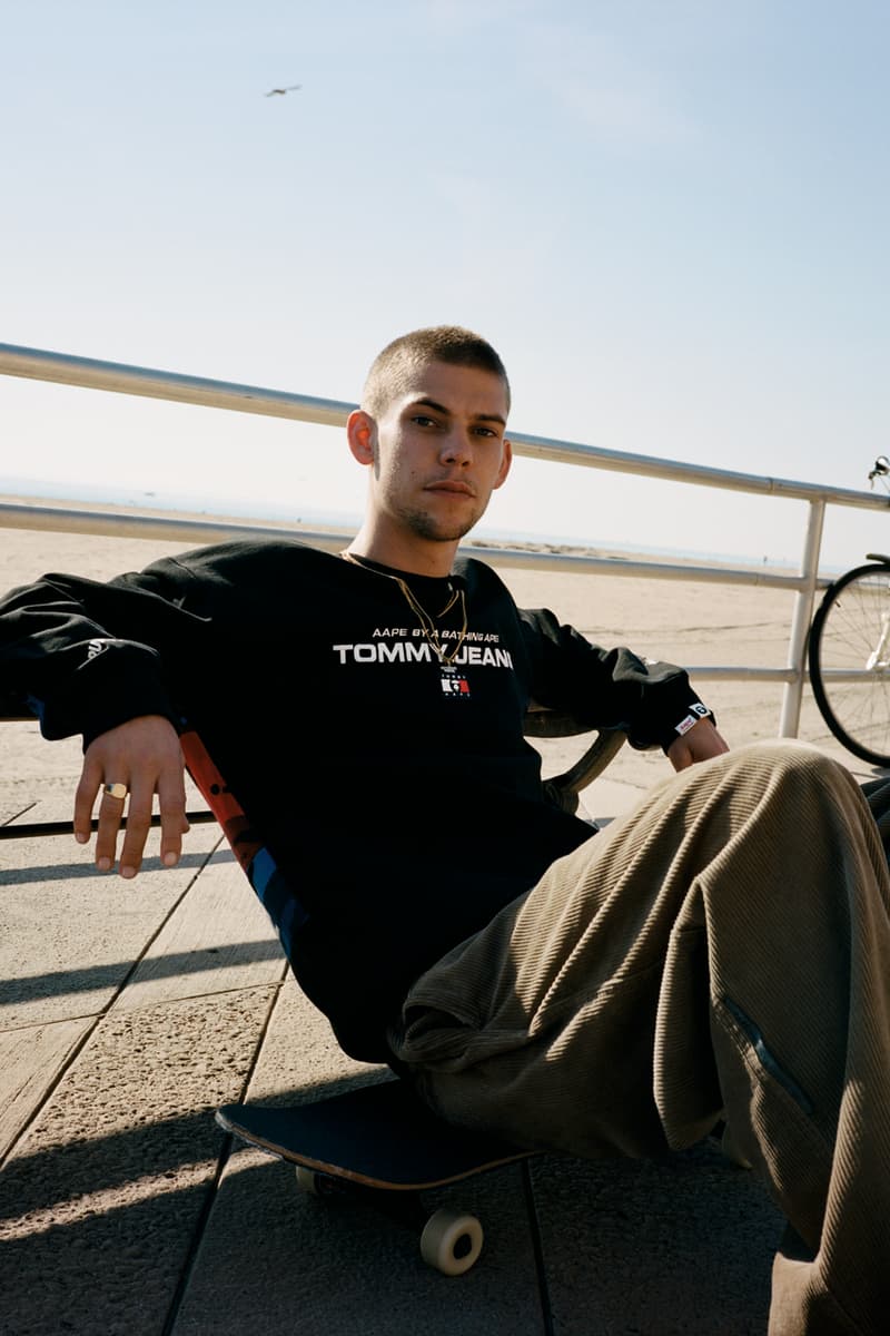 Tommy x AAPE Drops Winter Apparel Collection Tommy Jeans Skateboard Hoodie Beanie Skate Culture AAPE by A Bathing Ape Brandon Scott James Lucinda Jacobson Hank Korsan