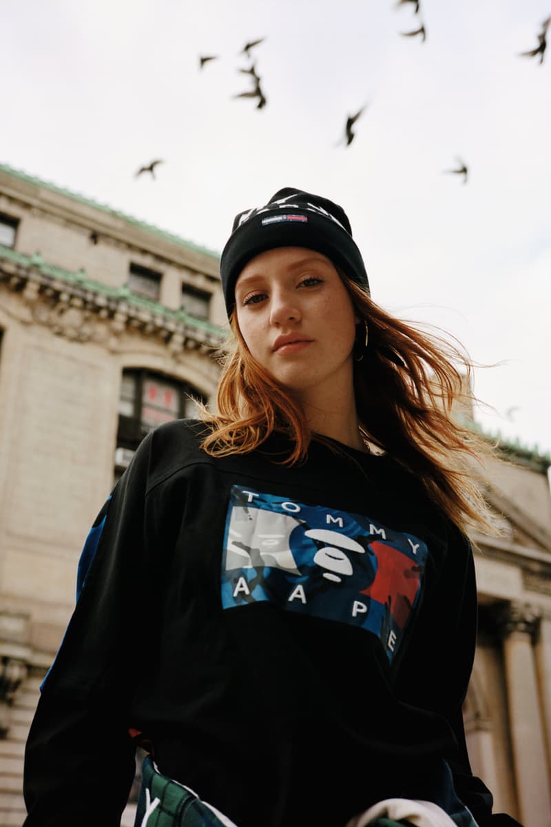 Tommy x AAPE Drops Winter Apparel Collection Tommy Jeans Skateboard Hoodie Beanie Skate Culture AAPE by A Bathing Ape Brandon Scott James Lucinda Jacobson Hank Korsan