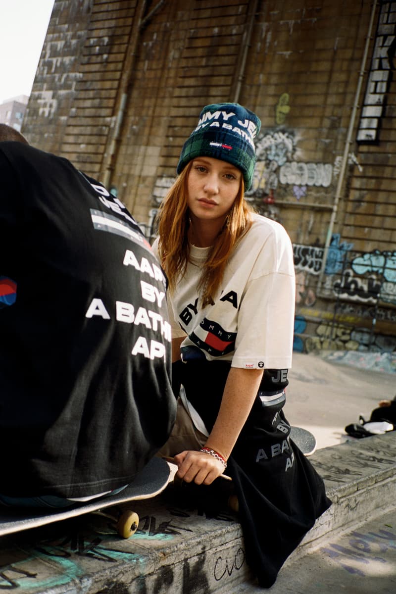 Tommy x AAPE Drops Winter Apparel Collection Tommy Jeans Skateboard Hoodie Beanie Skate Culture AAPE by A Bathing Ape Brandon Scott James Lucinda Jacobson Hank Korsan