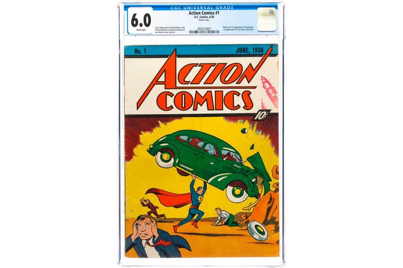 The First Appearance of Superman in a Comic, 'Action Comics' No. 1 Sells for $3.18 Million USD goldin auctions 1938 comic