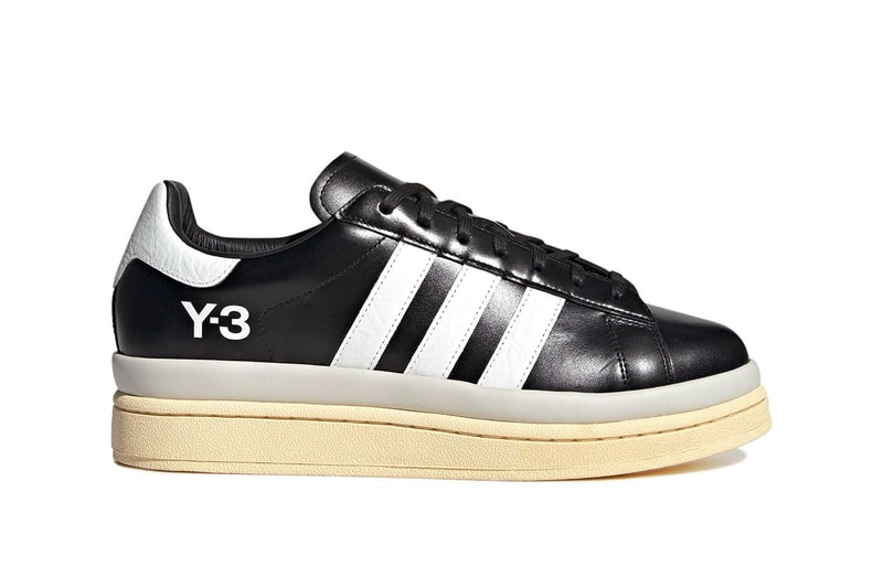 adidas y3 hicho tumbled leather black white campus yohji yamamoto platform yellow midsole elevated superstars release info price