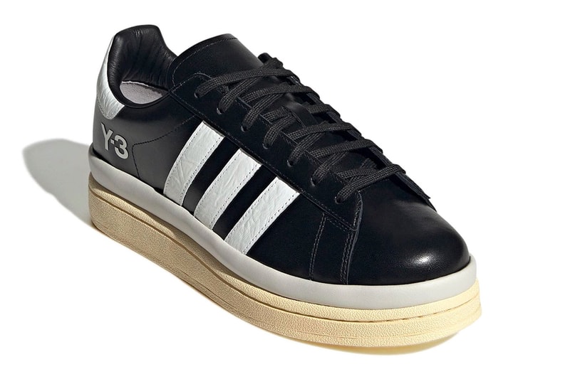 adidas y3 hicho tumbled leather black white campus yohji yamamoto platform yellow midsole elevated superstars release info price