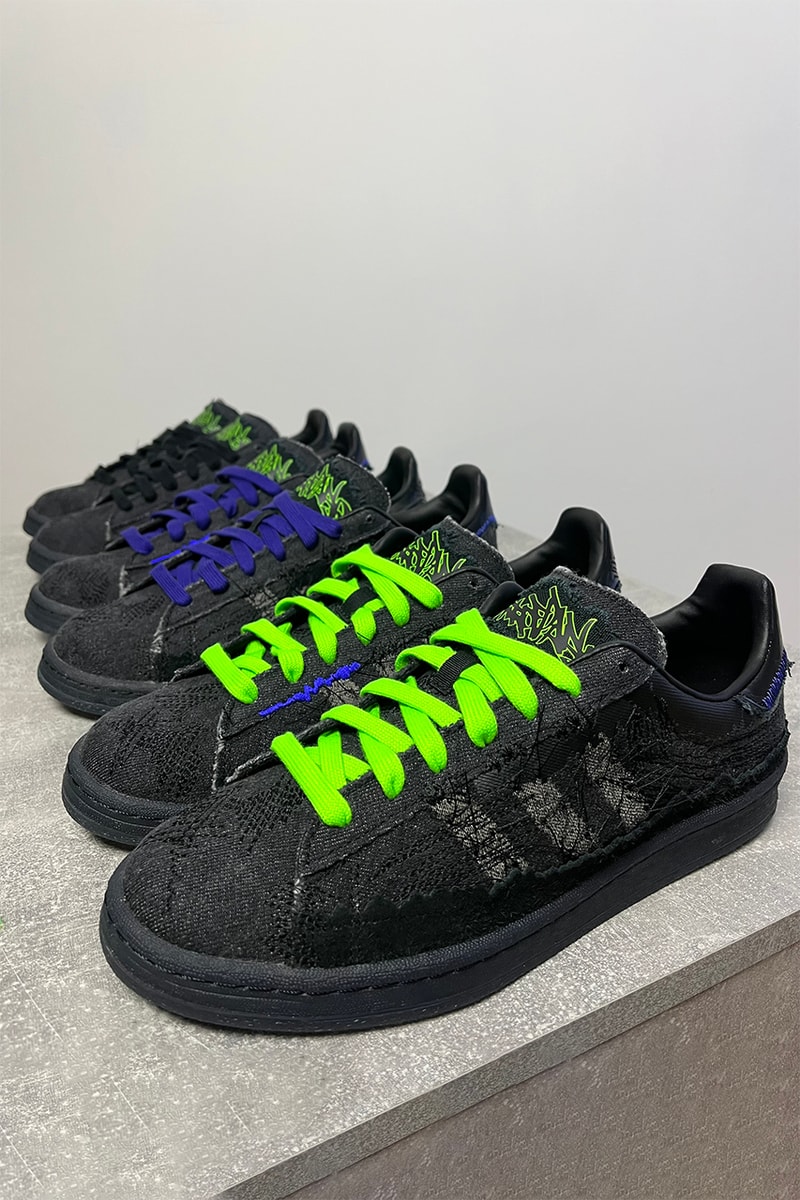 Youth of Paris x adidas Campus 80s Collaboration Alex Lopez Streetwear Distressed Denim Suede Upper Green Black Purple Parisian Brand